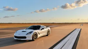 Majestic Chevrolet Corvette C7 In Full Glory Wallpaper