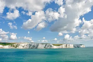 Majestic Clouds Over The White Cliffs Of Dover Wallpaper
