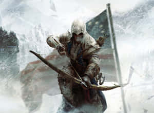 Majestic Connor Kenway In Action Wallpaper