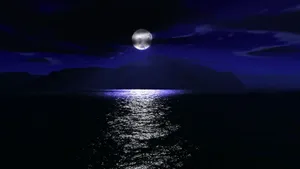 Majestic Dark Moon In Night Sky Wallpaper