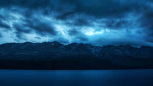 Majestic Dark Mountain At Night Wallpaper