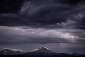 Majestic Dark Mountain Landscape Wallpaper