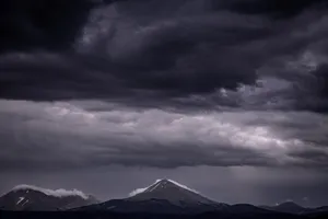 Majestic Dark Mountain Landscape Wallpaper