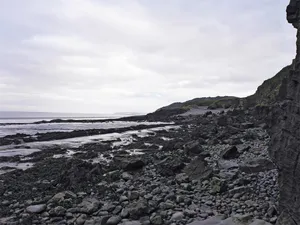 Majestic Dark Rock Formation Wallpaper