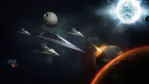 Majestic Death Star Ii In A Galaxy Far, Far Away Wallpaper
