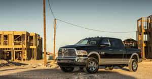 Majestic Dodge Ram Beneath The Mesmerizing Twilight Wallpaper