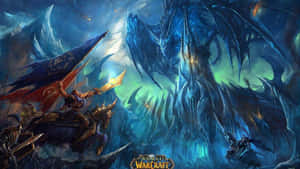 Majestic Dragon Swooping Over Azeroth Wallpaper