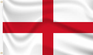 Majestic England Flag Waving Under The Blue Sky Wallpaper