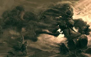 Majestic Fantasy Castle At Sundown Wallpaper