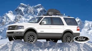 Majestic Ford Expedition Cruising Down The Highway Wallpaper