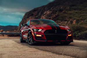 Majestic Ford Mustang Shelby Gt350 Showcasing Its Stunning Design Wallpaper