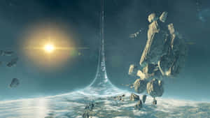 Majestic Forerunner Structure In The World Of Halo Wallpaper