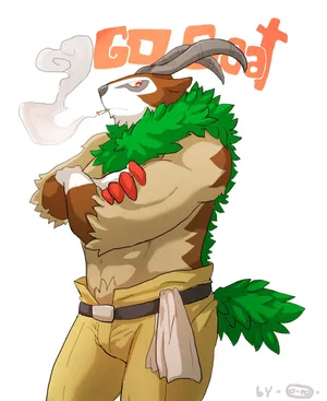 Majestic Gogoat In Vibrant Wilderness Wallpaper