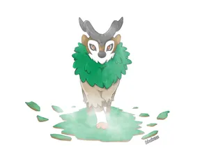 Majestic Gogoat Strolling Through A Vibrant Forest Wallpaper