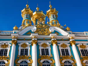 Majestic Gold Towers Of Catherine Palace Wallpaper