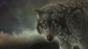 Majestic Gray Wolf In The Wild Wallpaper