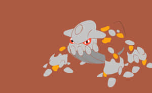 Majestic Heatran Basking On Molten Lava Wallpaper