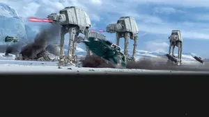 Majestic Hoth Landscape - The Beauty Of An Icy Planet Wallpaper