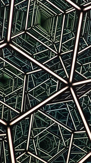 Majestic Hyperbolic Portals In Space Wallpaper