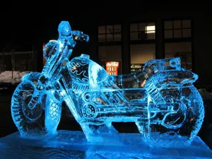 Majestic Ice Sculpture Showpiece Wallpaper