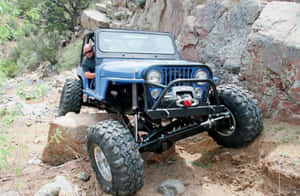 Majestic Jeep Cj Exploring Off-road Trails Wallpaper