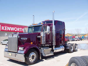 Majestic Kenworth W900 Sleeper Semi-truck In Full Glory Wallpaper