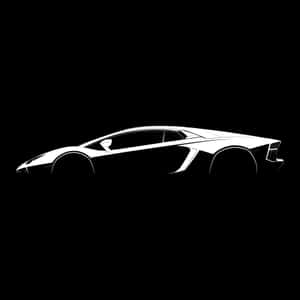 Majestic Lamborghini Silhouette Under The Starry Night Wallpaper