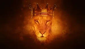 Majestic Lion Of Judah In A Vibrant Artistic Representation Wallpaper