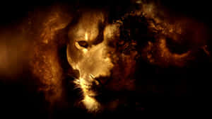 Majestic Lion Of Judah Roaring Wallpaper