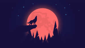 Majestic Lone Wolf In A Mystical Forest Wallpaper