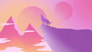 Majestic Lone Wolf In The Wilderness Wallpaper