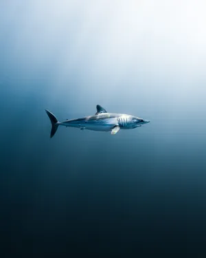 Majestic Mako Shark Swimming Underwater.jpg Wallpaper
