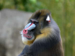 Majestic Mandrill Portrait Wallpaper