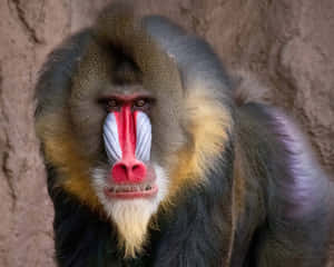 Majestic Mandrill Portrait Wallpaper