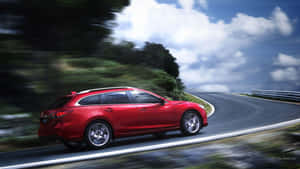 Majestic Mazda 6 In Action Wallpaper