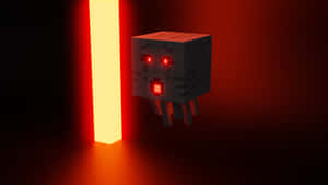 Majestic Minecraft Ghast Soaring Through The Nether Wallpaper