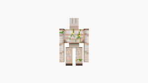 Majestic Minecraft Iron Golem Guarding The Village Wallpaper