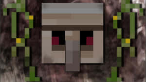 Majestic Minecraft Iron Golem Guarding The Village Wallpaper