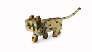 Majestic Minecraft Ocelot In Its Natural Habitat Wallpaper