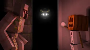 Majestic Minecraft Snow Golem In Action Wallpaper