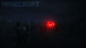 Majestic Minecraft Spider In Its Natural Habitat Wallpaper