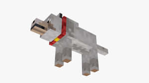 Majestic Minecraft Wolf In A Vast Landscape Wallpaper