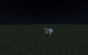 Majestic Minecraft Wolf In Its Natural Habitat Wallpaper