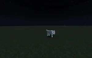 Majestic Minecraft Wolf In Its Natural Habitat Wallpaper