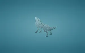 Majestic Minimalist Wolf Wallpaper