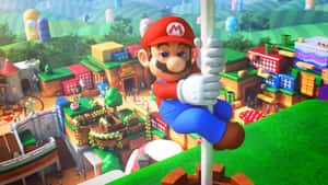 Majestic Mushroom Kingdom Landscape Wallpaper