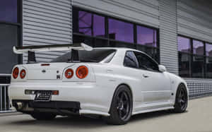 Majestic Nissan Skyline In Its Element Wallpaper