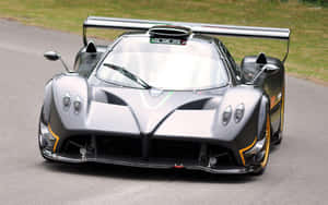 Majestic Pagani Zonda R At Full Throttle Wallpaper