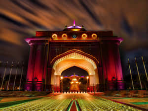 Majestic Palace Archwayat Night Wallpaper