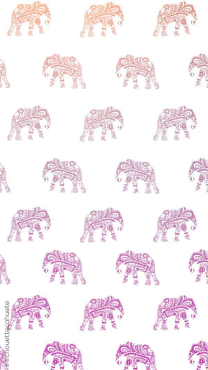 Majestic Pink Elephant In A Dreamy World Wallpaper